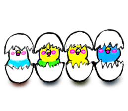 A 4 parakeets sticker #8187020