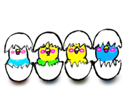 A 4 parakeets sticker #8187020