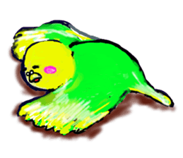 A 4 parakeets sticker #8187022