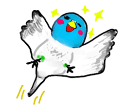 A 4 parakeets sticker #8187025