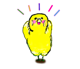 A 4 parakeets sticker #8187026