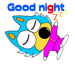 Cute dog "Won ta ful 3"English sticker #8187344