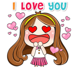 Sulky girl with dog (English) sticker #8187820