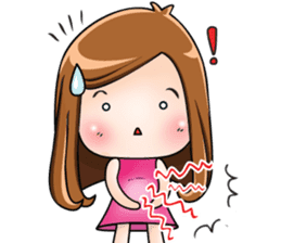 Sulky girl with dog (English) sticker #8187826