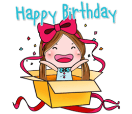 Sulky girl with dog (English) sticker #8187827