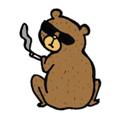 Abe chan the bear part 2 sticker #8188384