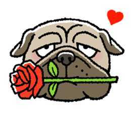 Kawaii ugly PUGTARO sticker #8189431
