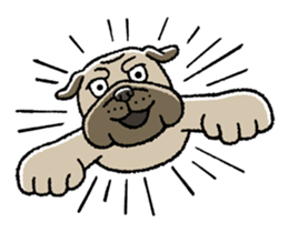 Kawaii ugly PUGTARO sticker #8189436