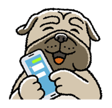 Kawaii ugly PUGTARO sticker #8189440