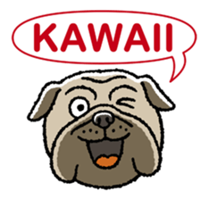 Kawaii ugly PUGTARO sticker #8189441