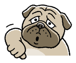 Kawaii ugly PUGTARO sticker #8189447