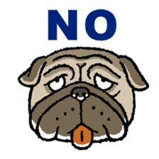 Kawaii ugly PUGTARO sticker #8189453