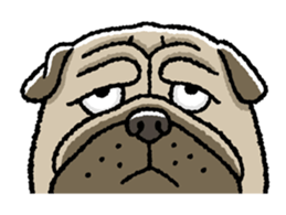 Kawaii ugly PUGTARO sticker #8189460