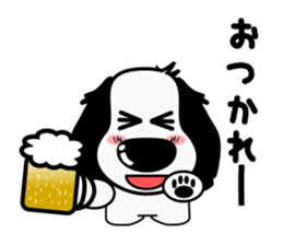 Basic set of ear black dachshund sticker #8189590