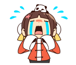 China Girl & Miniature panda sticker #8190163