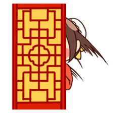 China Girl & Miniature panda sticker #8190167