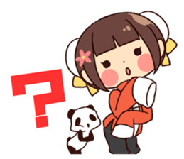 China Girl & Miniature panda sticker #8190183