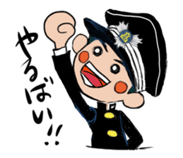 Japanese schoolboy and schoolgirl sticker #8192828