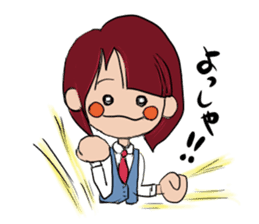 Japanese schoolboy and schoolgirl sticker #8192829