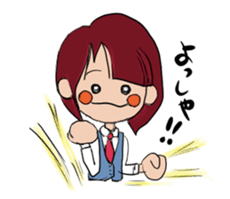 Japanese schoolboy and schoolgirl sticker #8192829