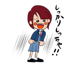 Japanese schoolboy and schoolgirl sticker #8192833