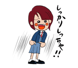 Japanese schoolboy and schoolgirl sticker #8192833