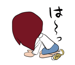 Japanese schoolboy and schoolgirl sticker #8192841