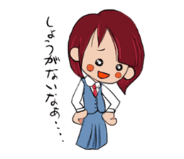 Japanese schoolboy and schoolgirl sticker #8192845