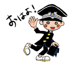 Japanese schoolboy and schoolgirl sticker #8192846
