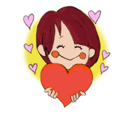 Japanese schoolboy and schoolgirl sticker #8192847