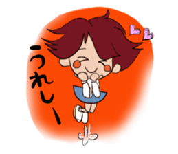 Japanese schoolboy and schoolgirl sticker #8192851