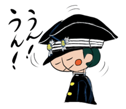 Japanese schoolboy and schoolgirl sticker #8192854