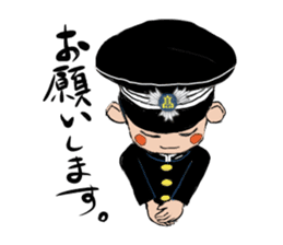 Japanese schoolboy and schoolgirl sticker #8192855
