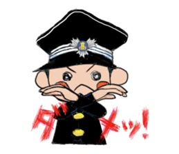 Japanese schoolboy and schoolgirl sticker #8192863