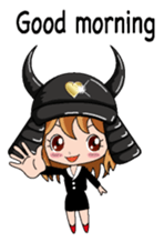 Girl in warlike ages English version sticker #8198628