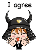 Girl in warlike ages English version sticker #8198629