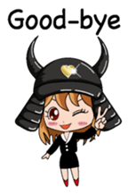 Girl in warlike ages English version sticker #8198630