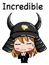 Girl in warlike ages English version sticker #8198631