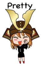 Girl in warlike ages English version sticker #8198632