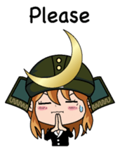 Girl in warlike ages English version sticker #8198636