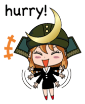 Girl in warlike ages English version sticker #8198639