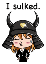 Girl in warlike ages English version sticker #8198640