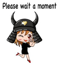 Girl in warlike ages English version sticker #8198641