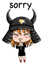 Girl in warlike ages English version sticker #8198642