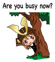 Girl in warlike ages English version sticker #8198644