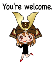 Girl in warlike ages English version sticker #8198645