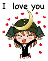 Girl in warlike ages English version sticker #8198648