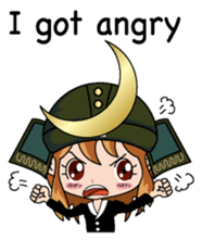 Girl in warlike ages English version sticker #8198650