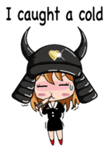 Girl in warlike ages English version sticker #8198652