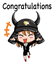 Girl in warlike ages English version sticker #8198654